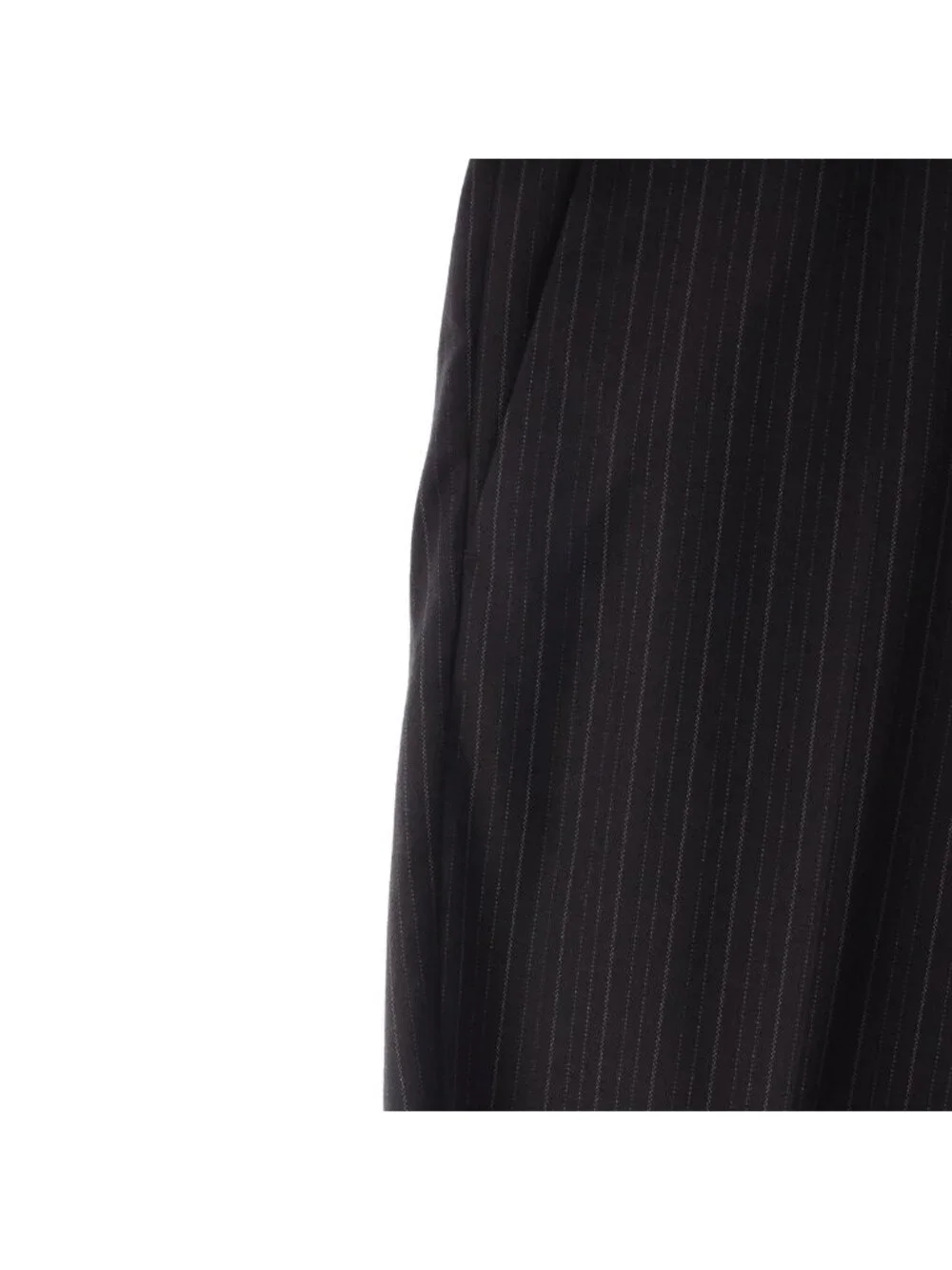 Gucci Era Black Tag Wool Cashmere Pinstripe Pants Trousers Gray 52